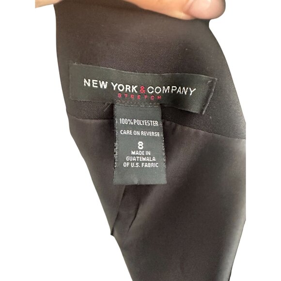 NY & CO Black Button Collared Jacket Blazer Size 8 - Picture 3 of 5